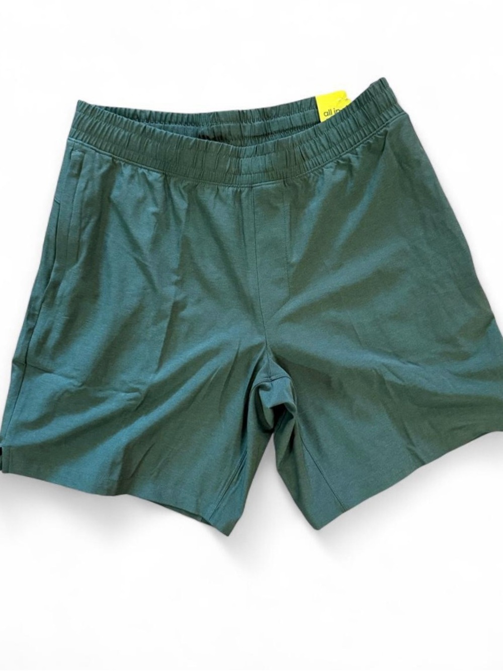 All in Motion Mens NWT Unlined Quick Dry Athletic Shorts Size M Green Sporty